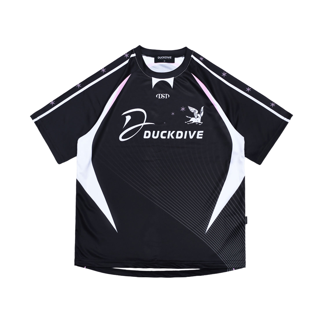DSTP3SS002 DUCKDIVE Peach Star Short Sleeve Jersey Black