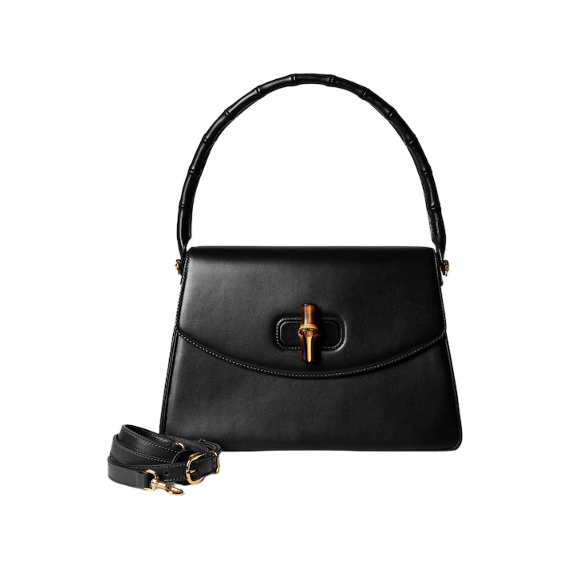A005XO-AAG8G-1096 Gucci Bamboo Vendetta Medium Top Handle Bag Black