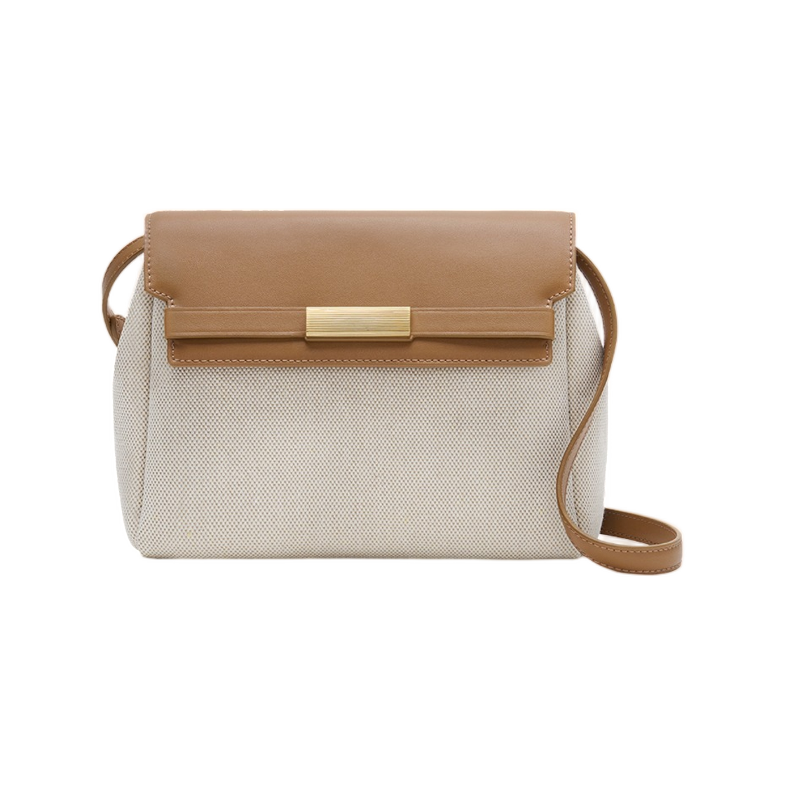 LLHT2SO06FA9TA0221 Louis Quatorze Cheese Canvas Crossbody Bag Tan