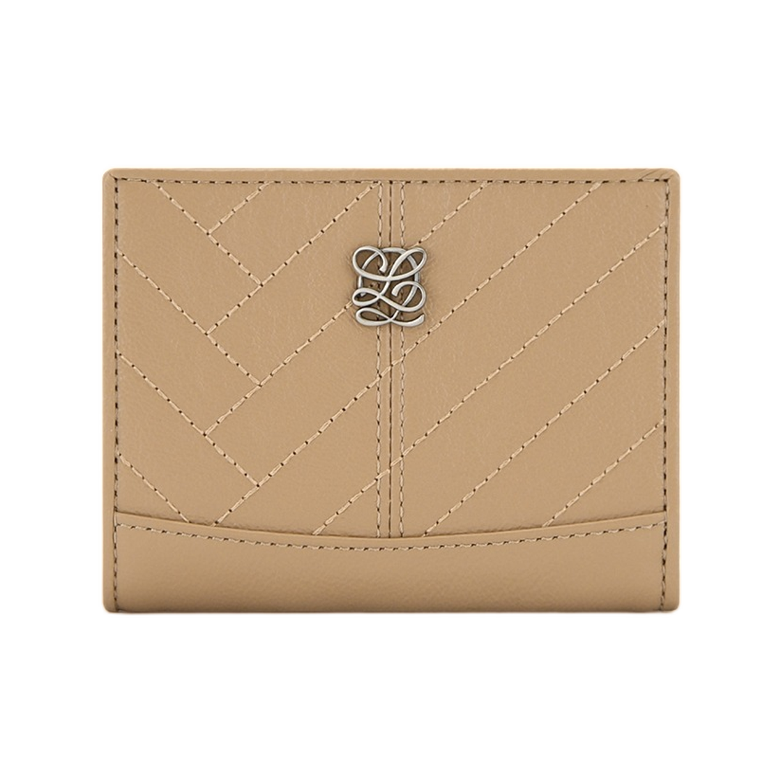 LLS61QT03FF5BE0171 Louis Quatorze L-Quilting Compact Wallet Beige
