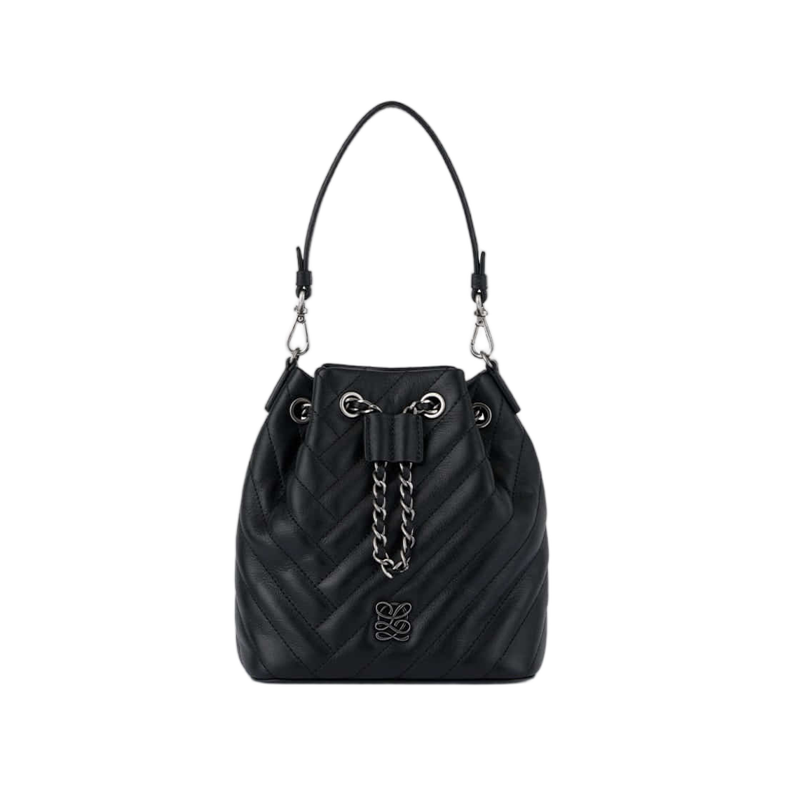 LLHT2QT08FB8BL0171 Louis Quatorze L-Quilting Bucket Bag Black