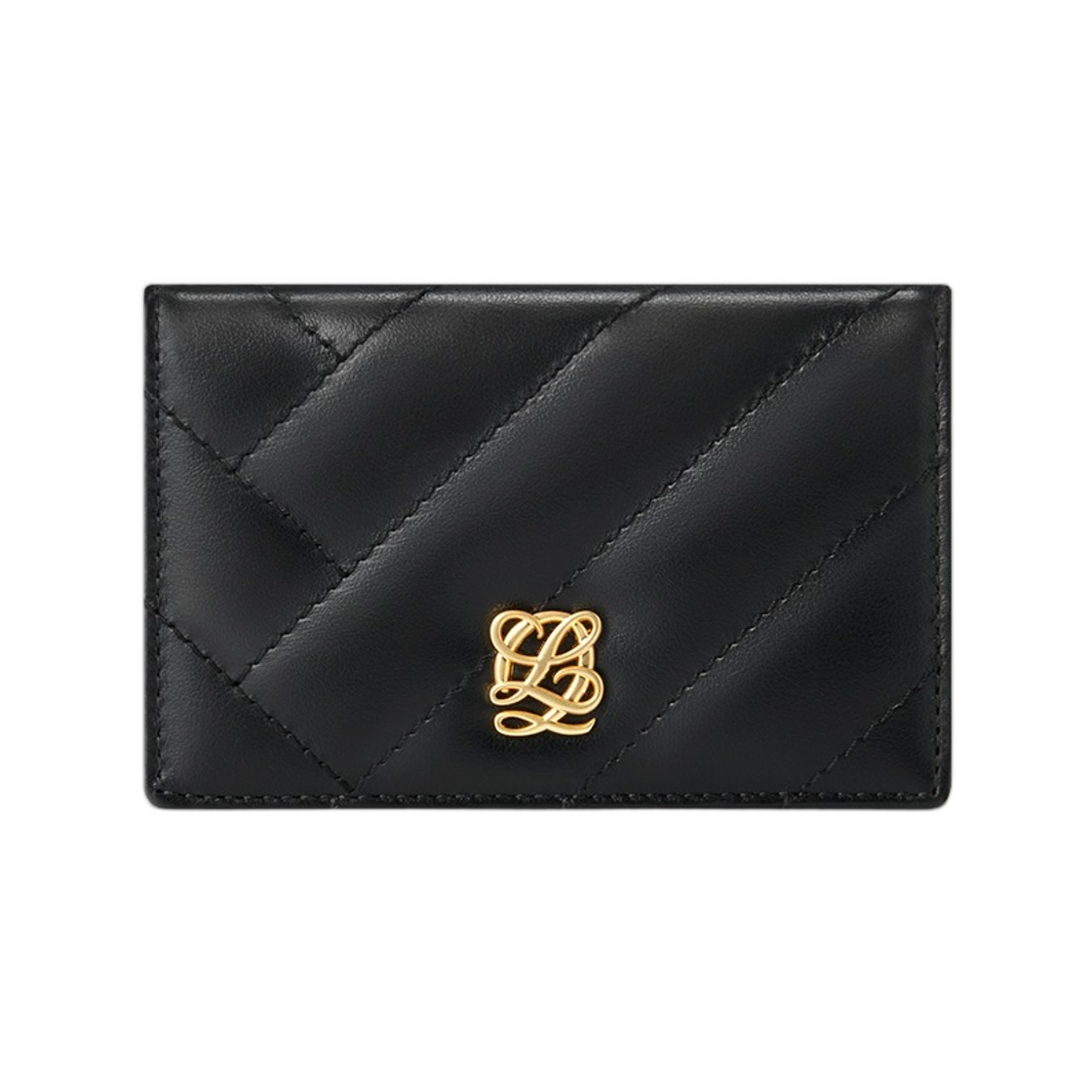 LLSR1QT04FJ8BL0171 Louis Quatorze L-Quilting Card Holder Black