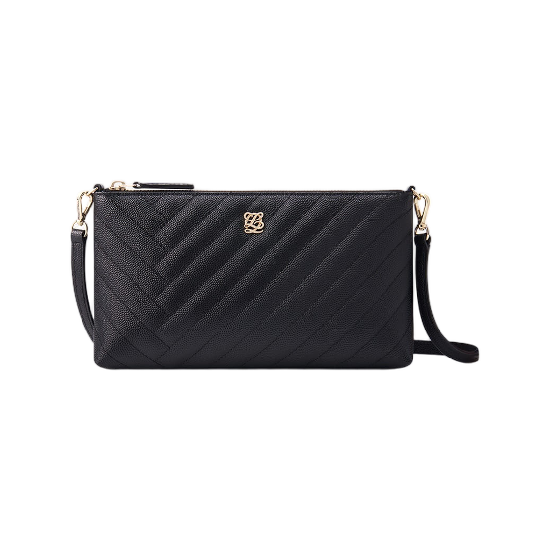 LCHQ1SD13FA9BL0170 Louis Quatorze L-Quilting Crossbody Bag Black