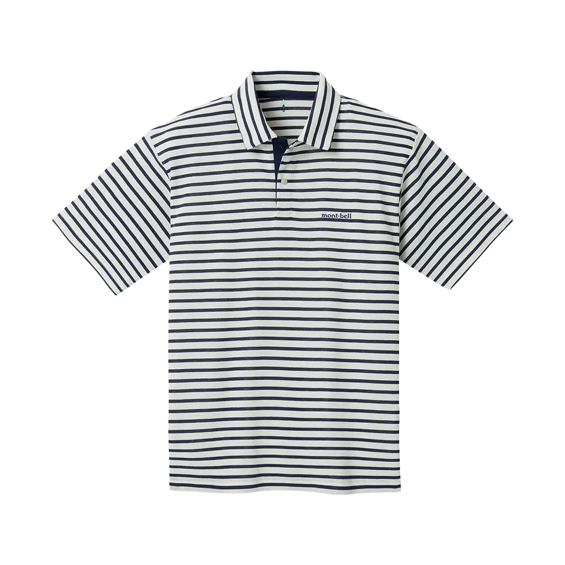 1104942 Montbell Wickron Collar Shirt Ivory Dark Navy