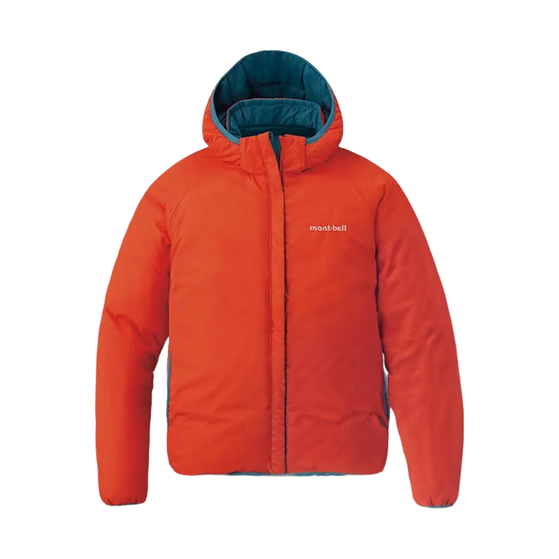 (키즈) 몽벨 써멀랜드 파카 다크 말라드 오렌지레드((Kids) Montbell Thermaland Parka Dark Mallard Orangered) - 2