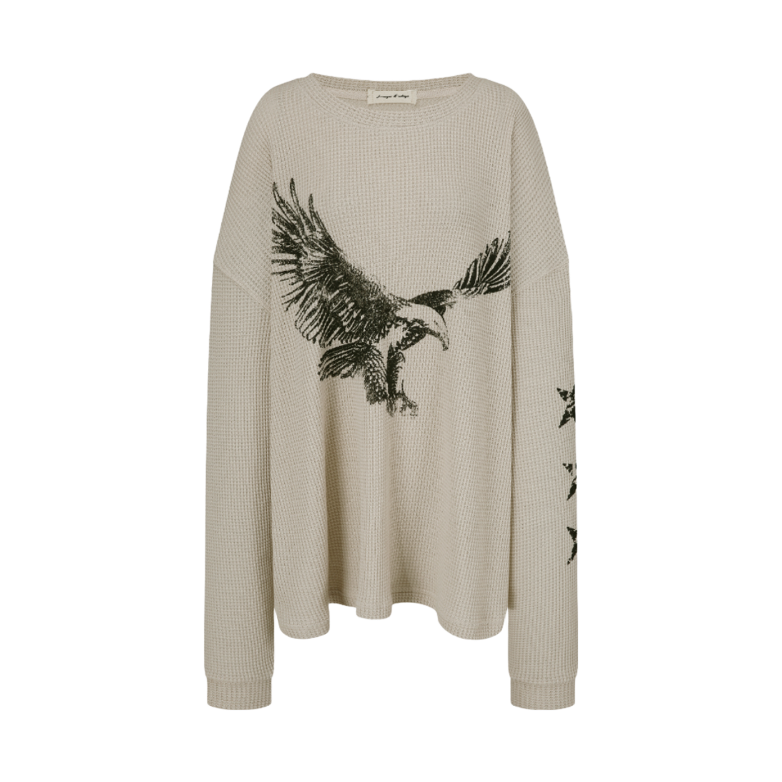 MF26TS076 [KREAM 단독] Langer Eagle Waffle Graphic T-Shirt Beige