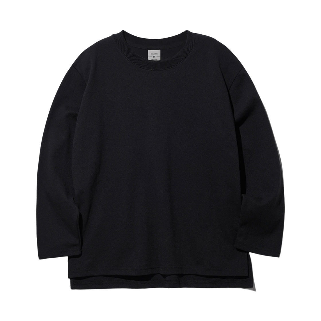 JHLT1273_black_k FP142 Double Cotton Muji long Sleeve Black JHLT1273