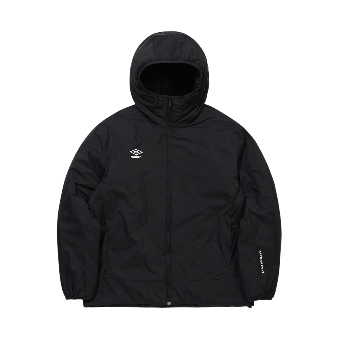 UR421SPJO1-BLK0 Umbro All Round Hooded Lightweight Padded Jacket Black