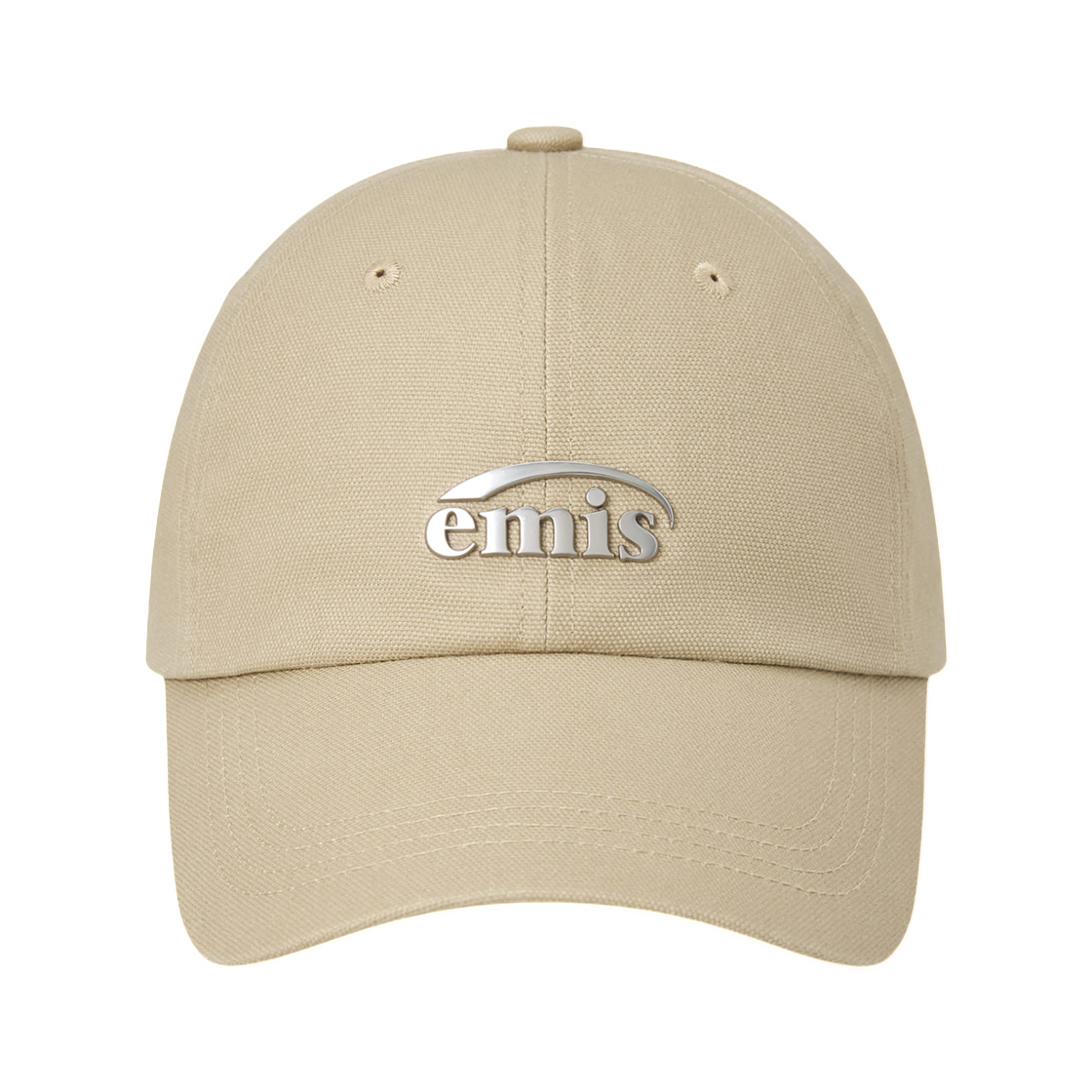 - Emis Metal Logo Ball Cap Beige