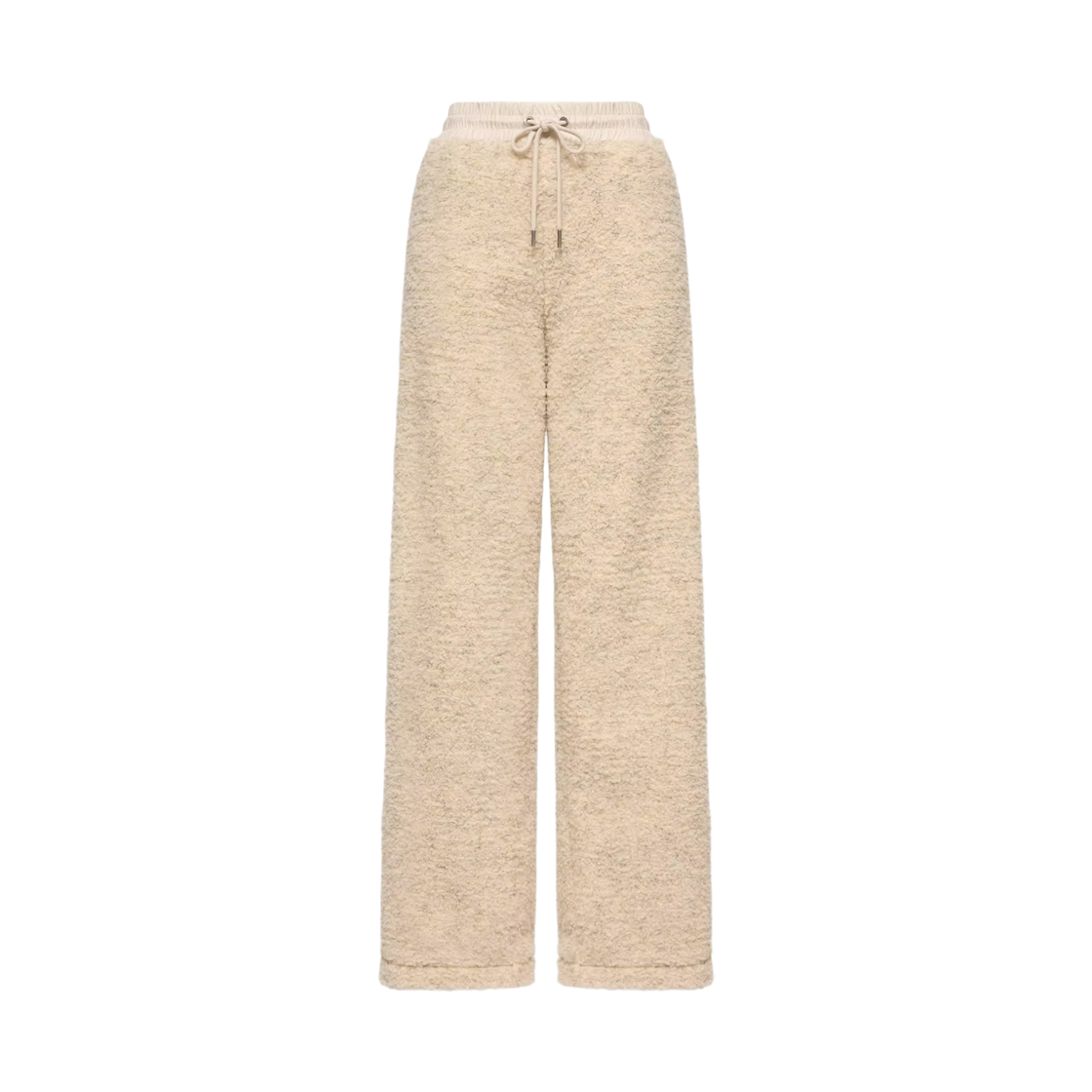 L2-093-8H00010-89BI4-061 (W) Moncler Teddy Track Pants White Ivory - 26FW