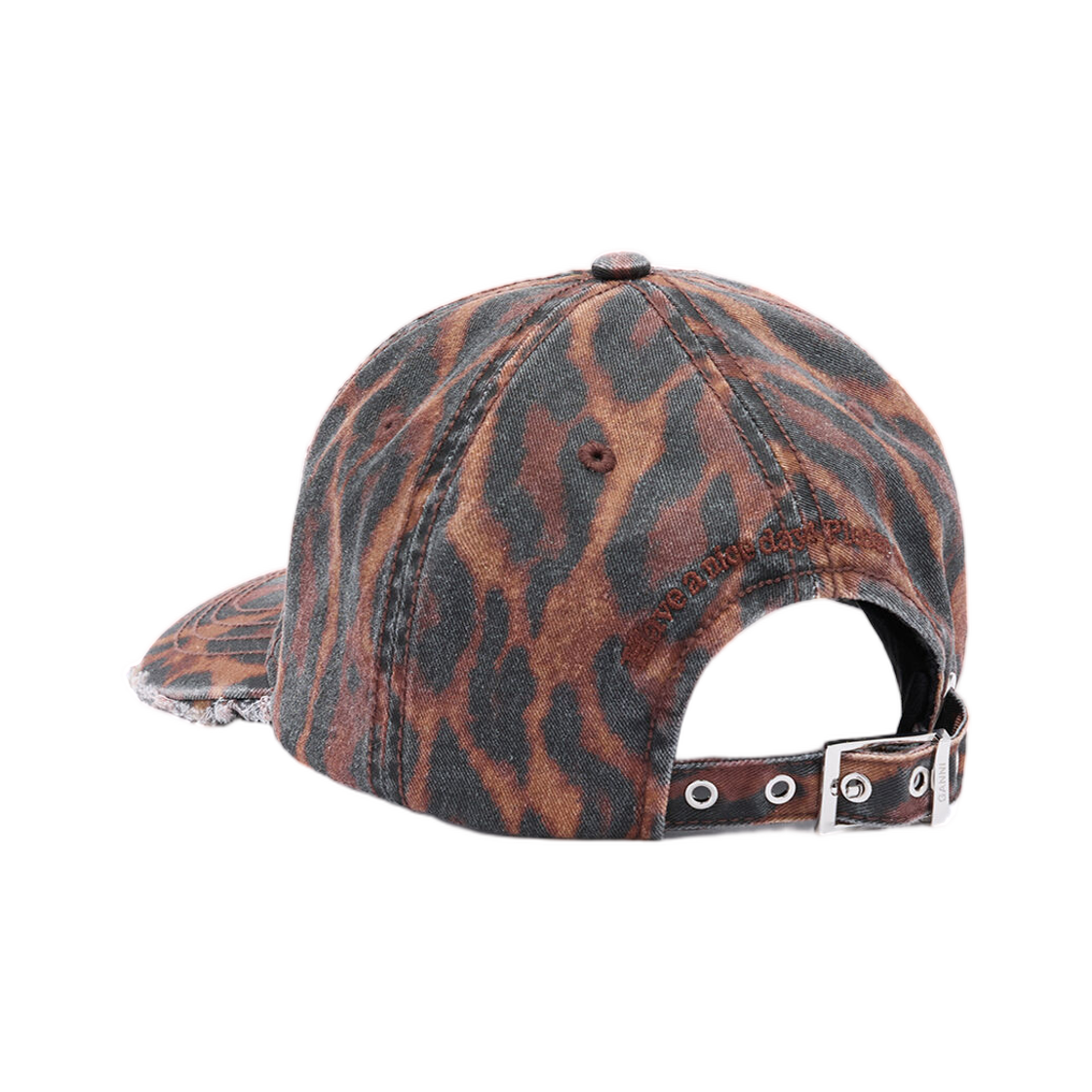 가니 캡 오셀롯 레오파드 로우하이드(Ganni Cap in Ocelot Leopard Rawhide) - 2