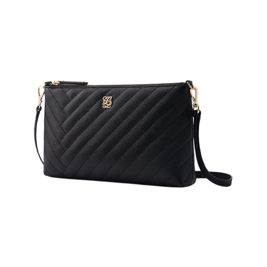 루이까또즈 엘퀄팅 크로스바디백 블랙(Louis Quatorze L-Quilting Crossbody Bag Black) - 2