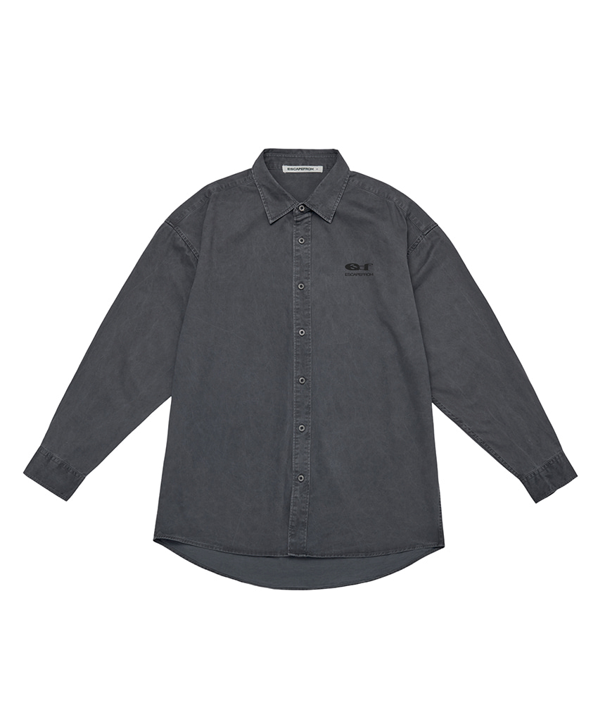 이스케이프프롬 이지 라인 오버핏 피그먼트 셔츠 브라운(Escapefrom Easy Line Oversized Pigment Shirt Brown) - 5