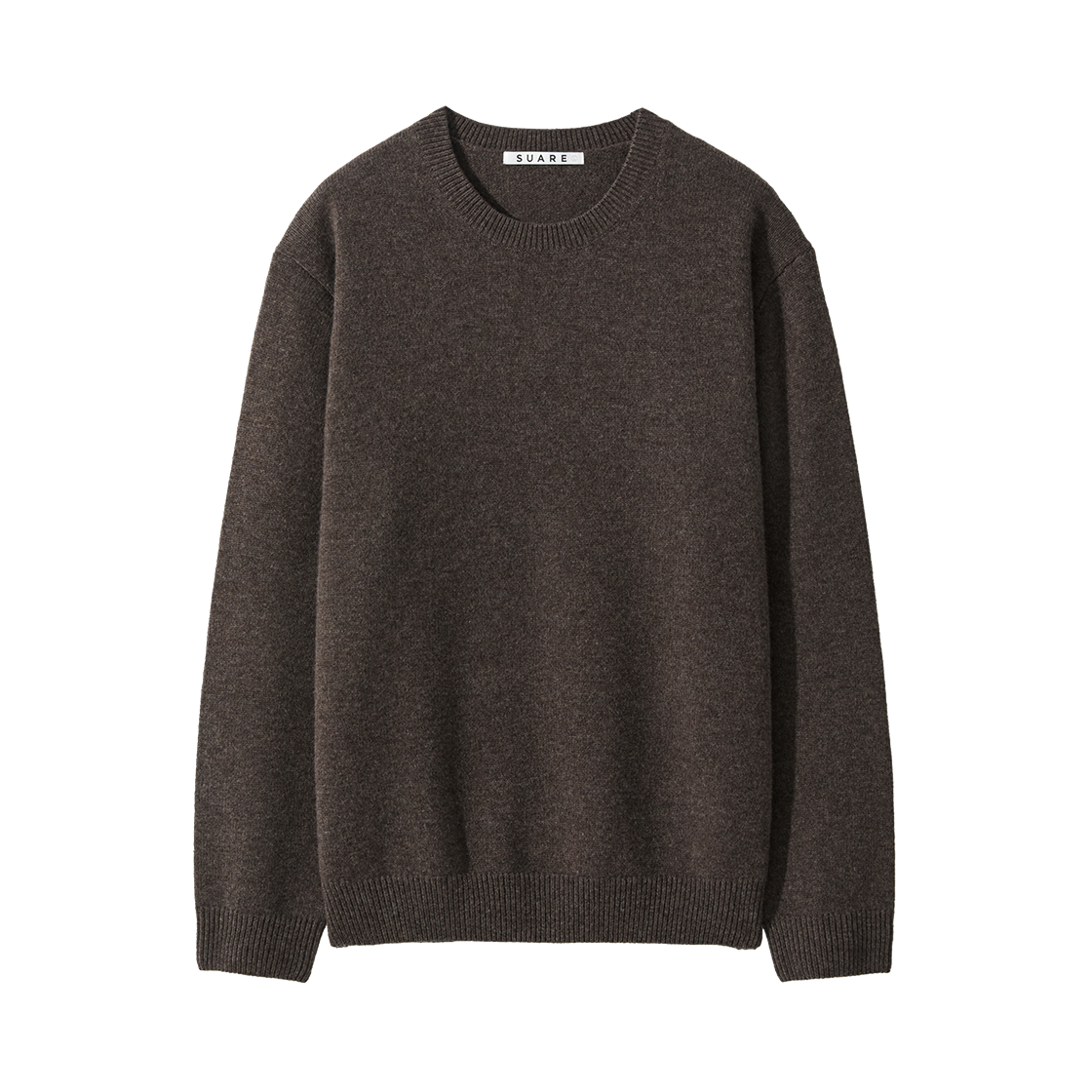 SBF3KC03MWBR (W) Fine Merino Wool 100 Crew Neck Knit Brown