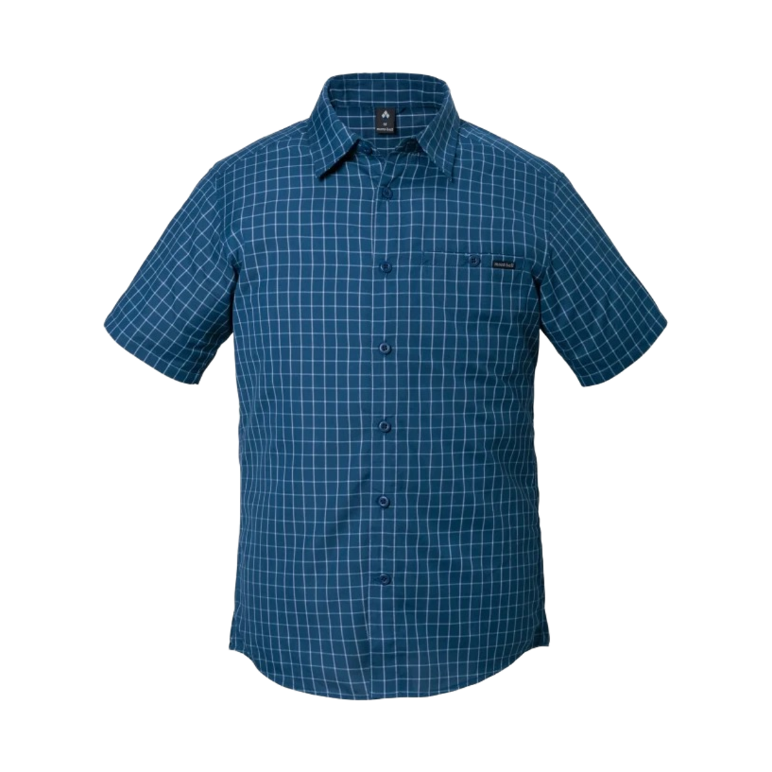 2304634 Montbell Wickron Light Single Pocket Short Sleeve Shirt Navy