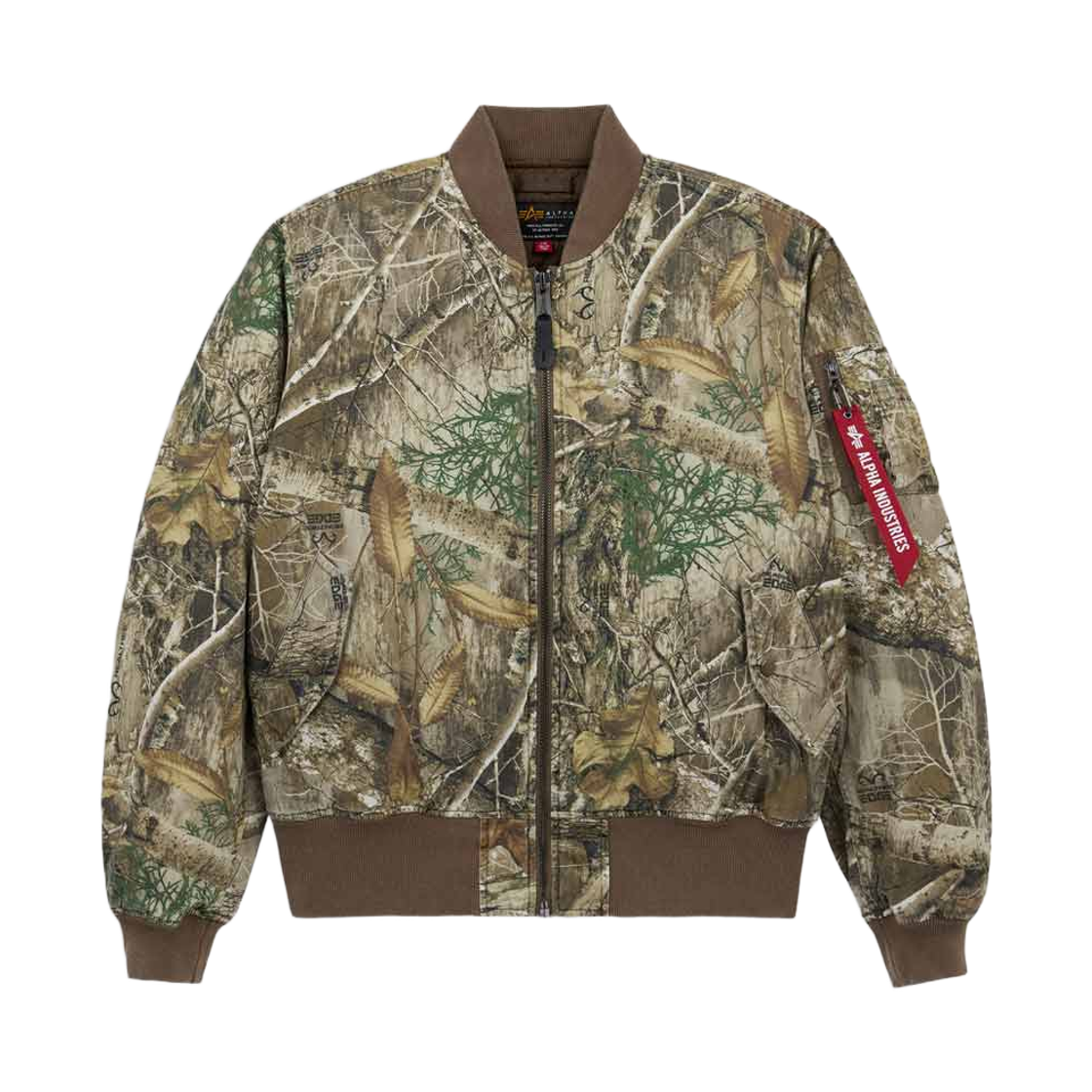 알파 인더스트리 MA-1 헤리티지 핏 플라이트 자켓 코튼 카모 리얼트리 카모(ALPHA INDUSTRIES Ma-1 Heritage Fit Flight Jacket Cotton Camo Realtree Camo)