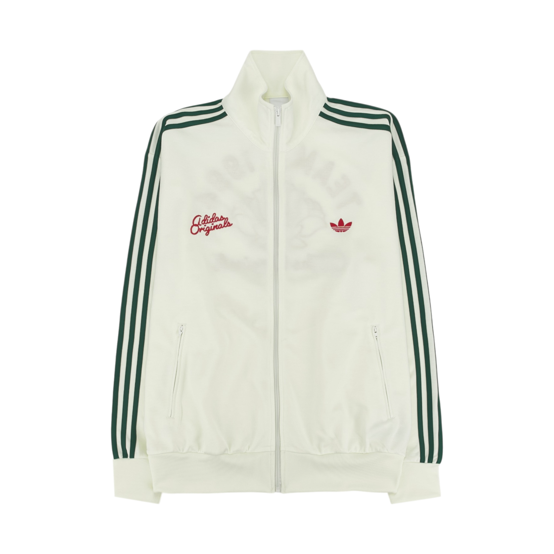 아디다스 파이어버드 로즈 트랙탑 오프 화이트 컬리지에이트 그린 - US 사이즈(Adidas Firebird Roses Track Top Off White Collegiate Green - US Sizing) - 1