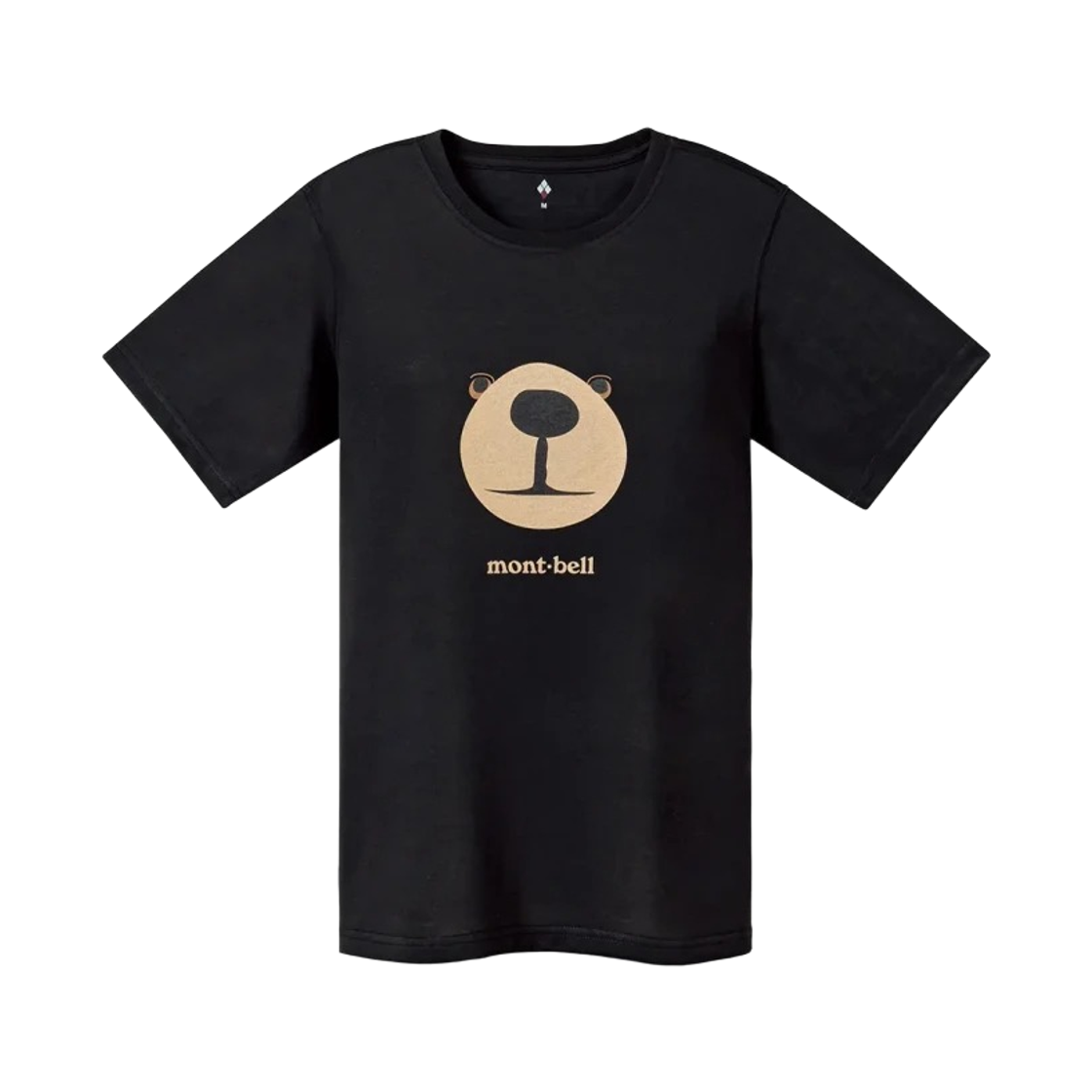 1114789 (W) Montbell Wickron Monta Bear Face T-Shirt Black