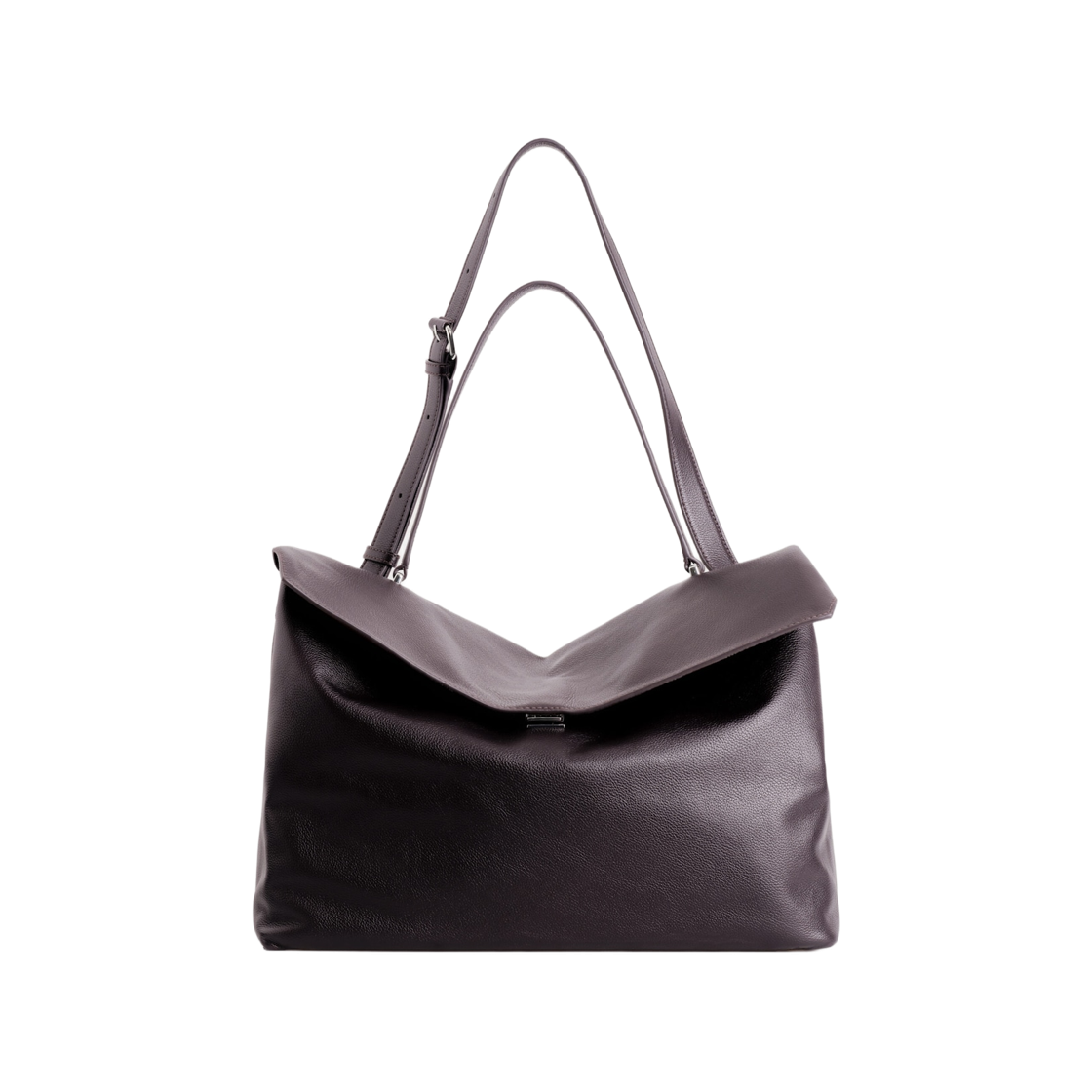 1357383001 COS Trullo Oversized Leather Flap Bag Espresso