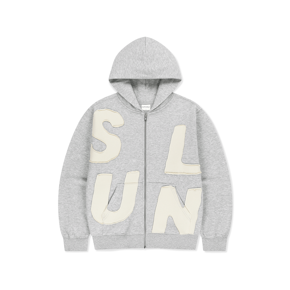 [5% 적립] 썬러브투어 캐피탈 브러쉬드 집 업 후디 헤더 그레이([5% 적립] sunlovetour Capital Brushed Zip Up Hoodie Heather Grey)