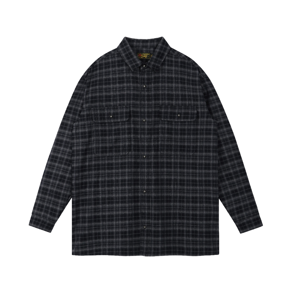 오가프 타탄 트윈 포켓 체크 셔츠 다크네이비(OGARP Tartan Twin Pocket Check Shirts Darknavy)