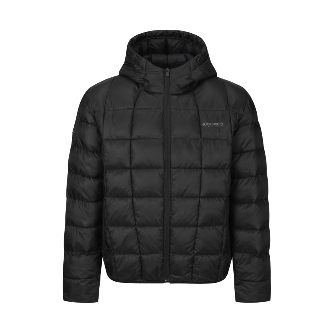 DMPD75066-BKS Discovery Expedition Olvert Hooded Light Puffer Jacket Black