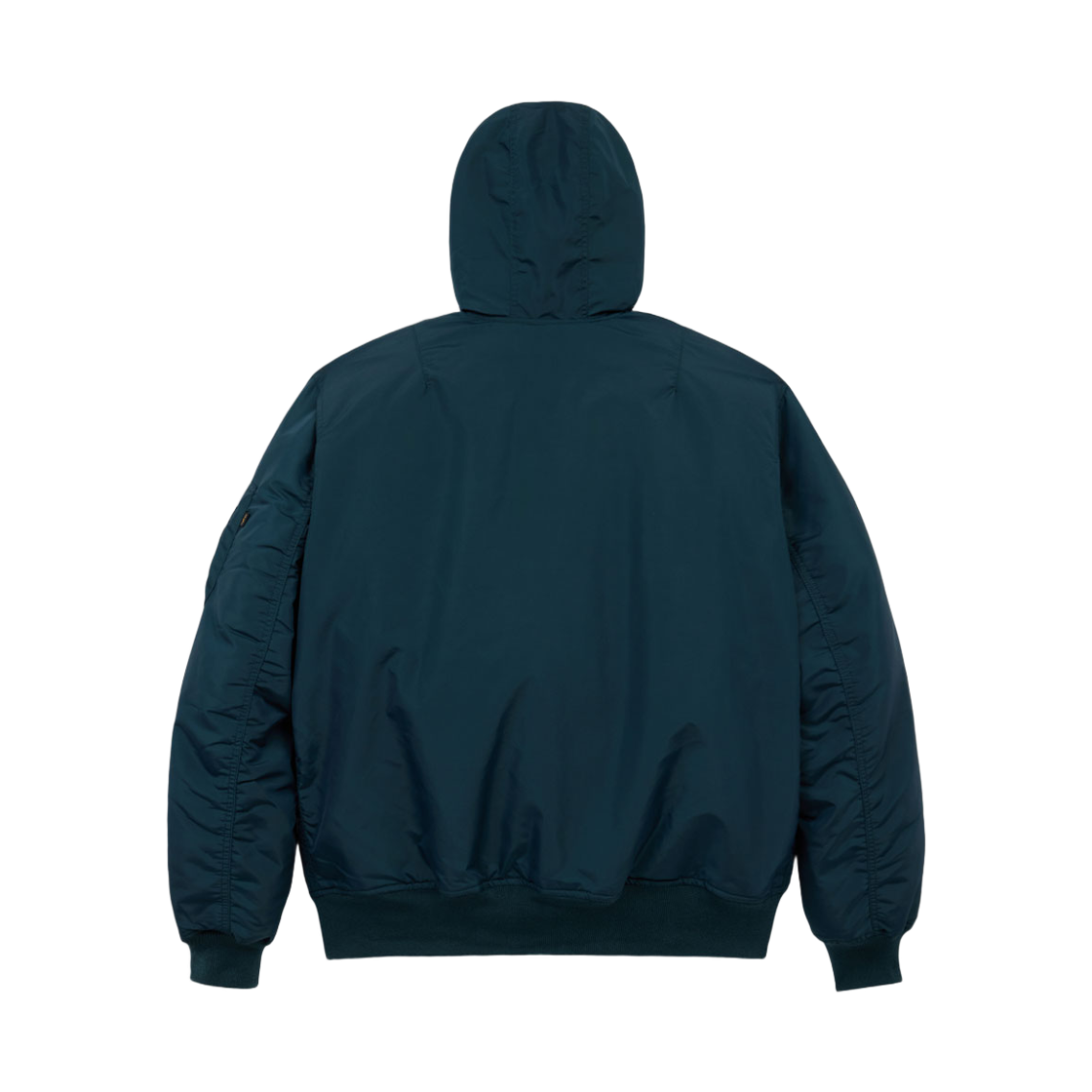 알파 인더스트리 MA-1 후디드 릴렉스 핏 플라이트 자켓 옥스포드 미드나잇 틸(ALPHA INDUSTRIES MA-1 Hooded Relaxed Fit Flight Jacket Oxford Midnight Teal) - 2