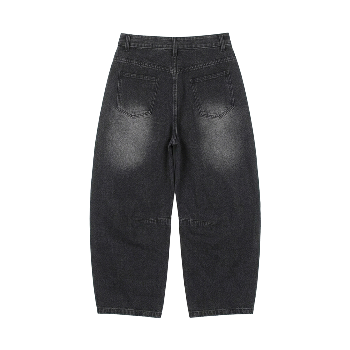 지크립 벌룬핏 커브드 다트 워시드 와이드 데님 팬츠 워시드블랙(GCLIP Balloon Fit Curved Dart Washed Denim Pants Medium Washed Black) - 3