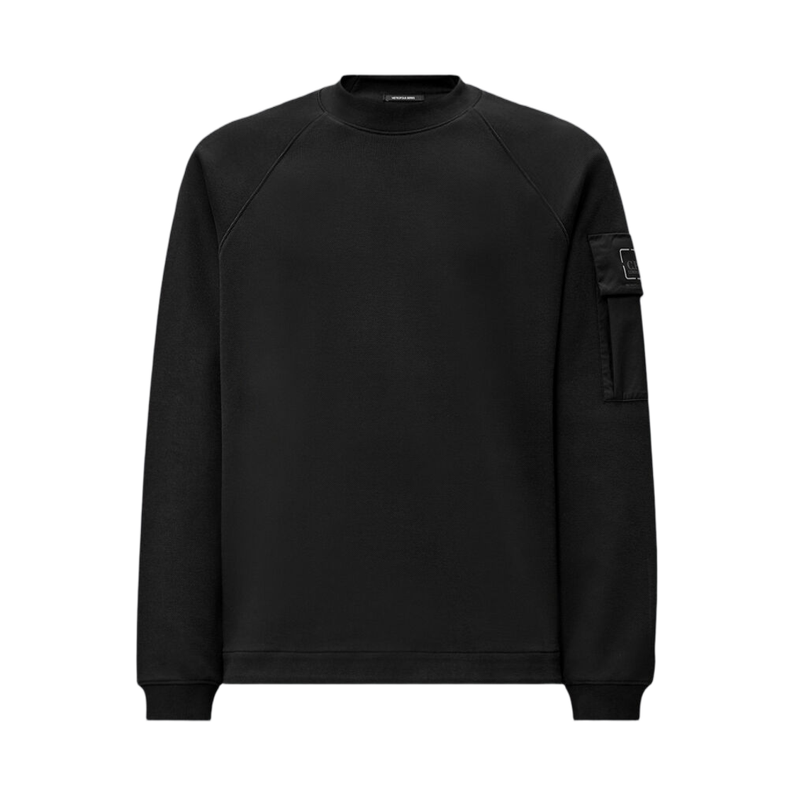 21CLSS018A110762W999 C.P. Company Metropolis Series Double Face Piquet Crewneck Sweatshirt Black - 26FW
