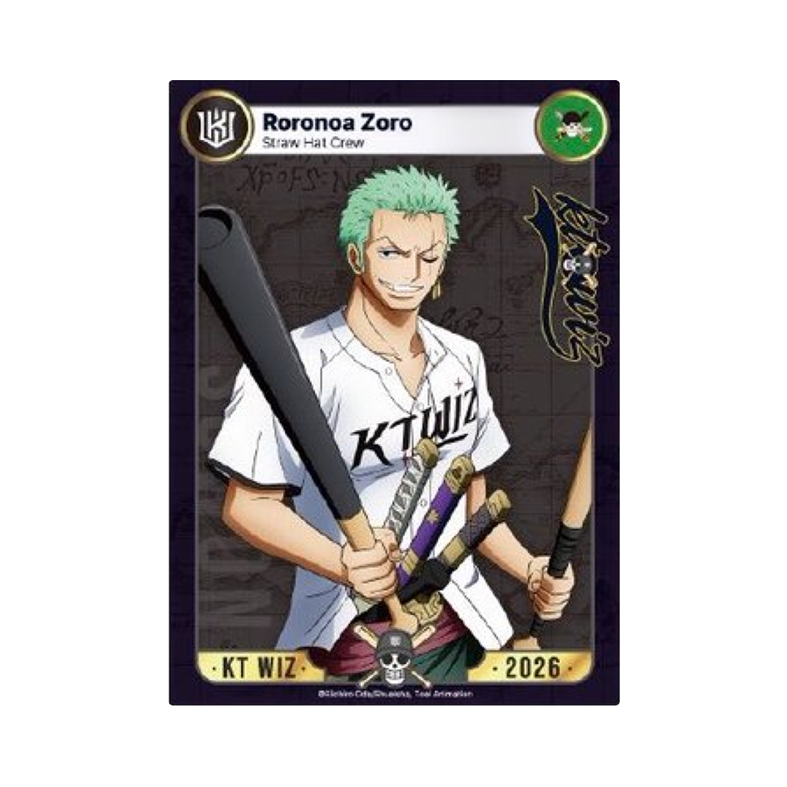 KT 위즈 x 원피스 롤로노아 조로 포토카드(KT Wiz x One Piece Roronoa Zoro Photo Card)