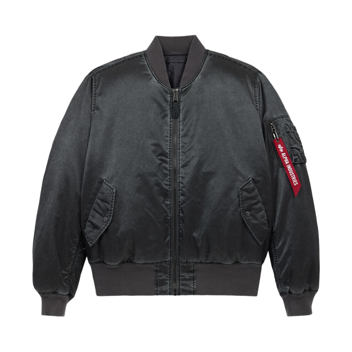 알파 인더스트리 MA-1 헤리티지 핏 플라이트 자켓 배틀워시 블랙(ALPHA INDUSTRIES MA-1 Heritage Fit Flight Jacket Battlewash Black)