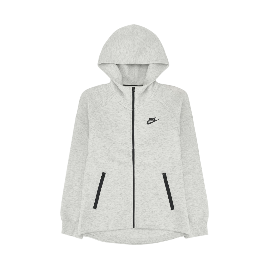 FB8339-013 (W) Nike NSW Tech Fleece Windrunner Full Zip Hoodie Light Grey Heather - Asia