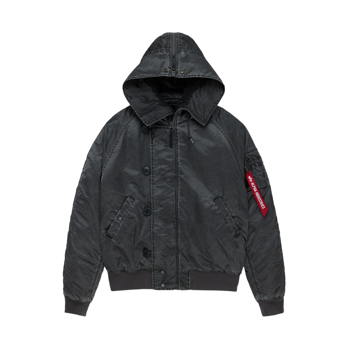 알파 인더스트리 N-2B 헤리티지 핏 파카 배틀워시 블랙(ALPHA INDUSTRIES N-2B Heritage Fit Parka Battlewash Black)