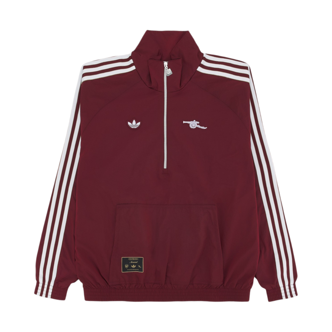아디다스 아스널 테라스 아이콘 하프집 자켓 팀 콜 버건디 2 - KR 사이즈(Adidas Arsenal Terrace Icon Half Zip Jacket Team Coll Burgundy 2 - KR Sizing)