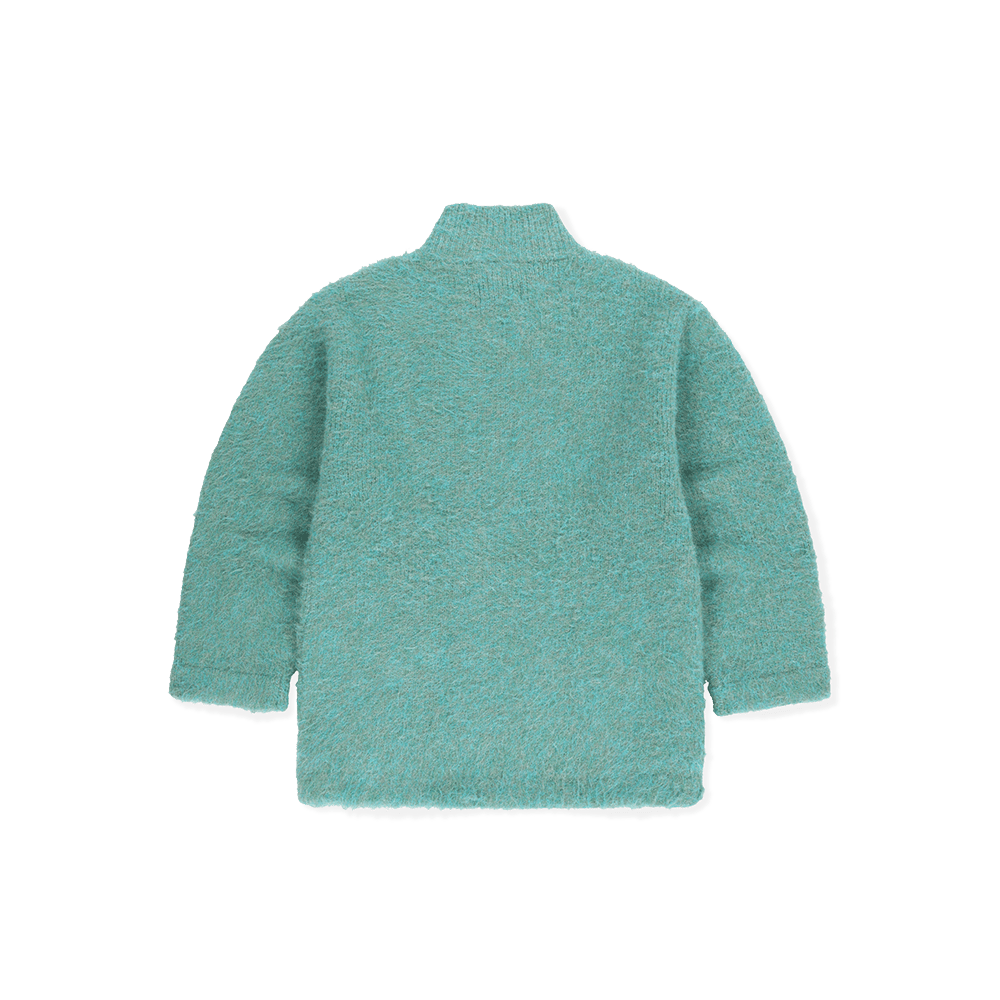 [5% 적립] 썬러브투어 샤기 더블 니트 가디건 헤더 그린([5% 적립] sunlovetour Shaggy Double Knit Cardigan Heather Green) - 2