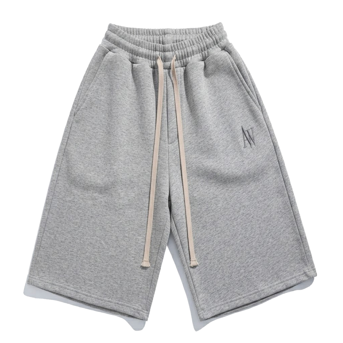 어텐션로우 에디션11. 오버핏 트레이닝 버뮤다 카프리 반바지 그레이멜란지(ATTENTIONROW Edition11. Oversized Training Bermuda Capri Shorts Melange Grey)