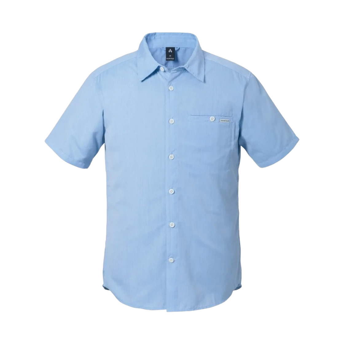 1114835 Montbell Wickron Light Single Pocket Short Sleeve Shirt Light Blue