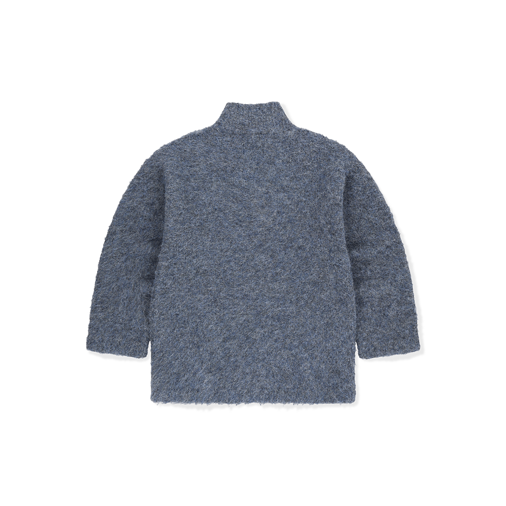 [5% 적립] 썬러브투어 샤기 더블 니트 가디건 헤더 네이비([5% 적립] sunlovetour Shaggy Double Knit Cardigan Heather Navy) - 2