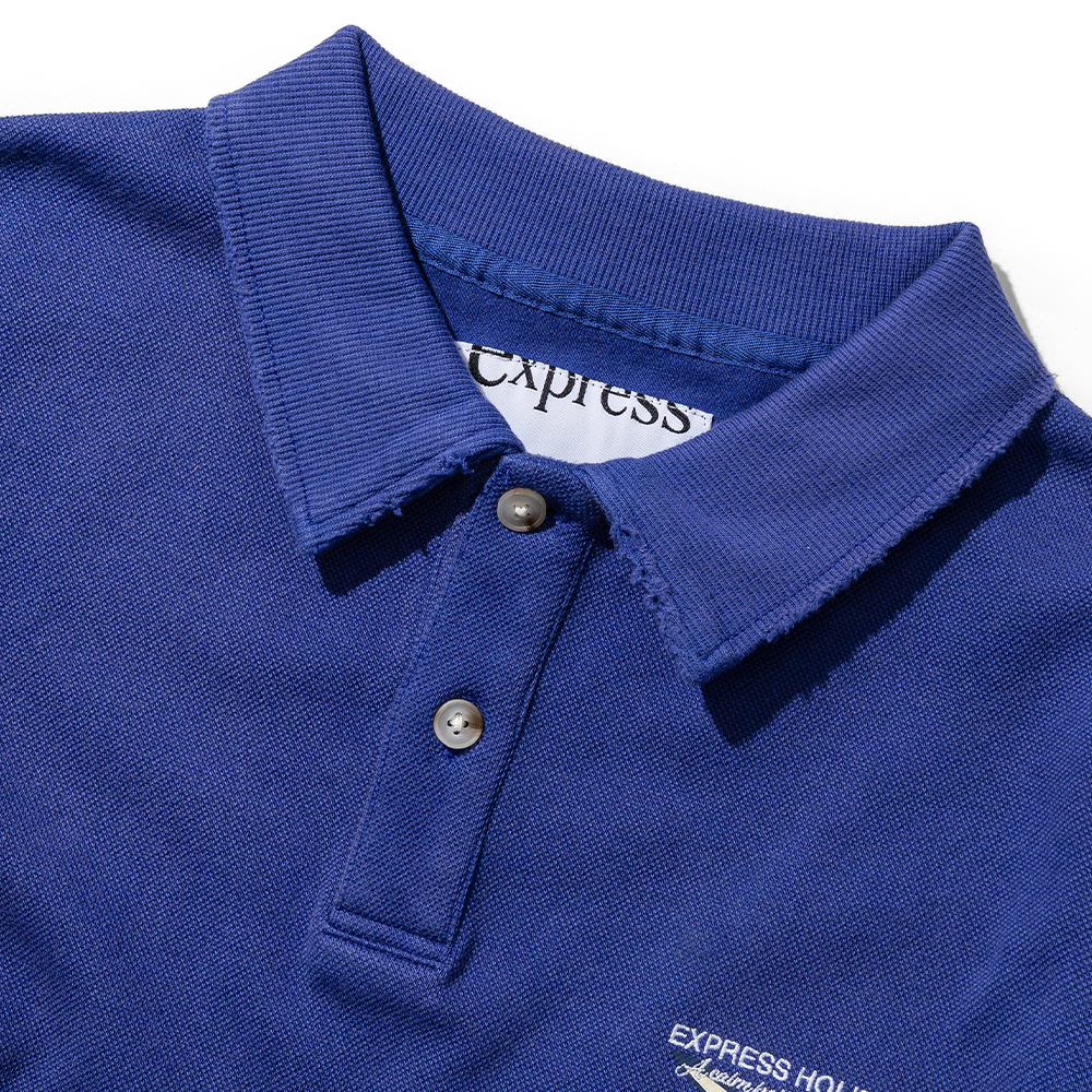 익스프레스 홀리데이 알바트로스 워시드 피케 셔츠 블루(Express Holiday Albatross Washed Pique Shirt Blue) - 3