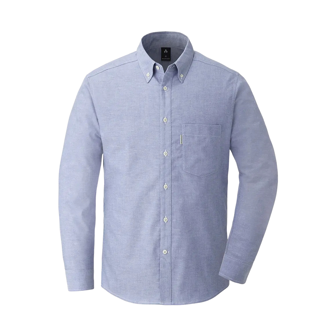2104693 Montbell Core Spun Oxford Button Down Shirt Blue