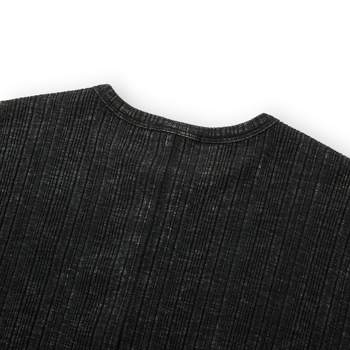 엠엠아이씨 그레인 헨리넥 워시드 블랙(MMIC Grain Henley Neck Washed Black) - 5