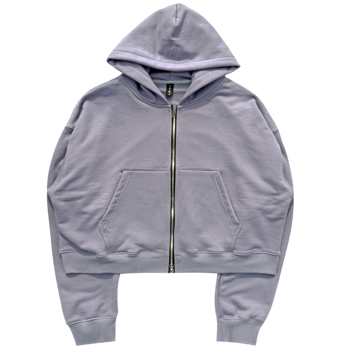 Edition8_11 ATTENTIONROW Edition 8. Dia Sweat Two-Way Cropped Hoodie Zip-up Ash Violet