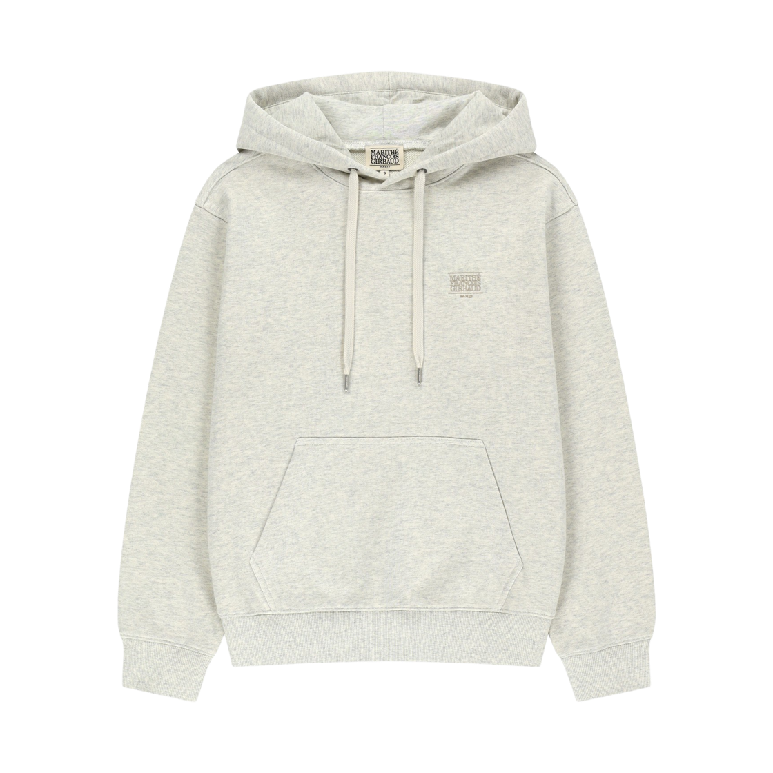 MFG46FHD201-OTM Marithe Francois Girbaud Small Classic Logo Embroidery Hoodie Oatmeal