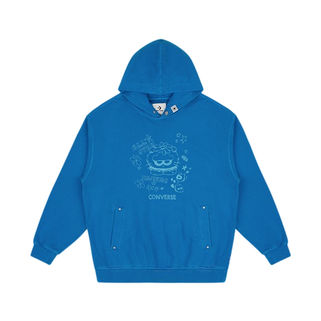 컨버스 x 조앤프렌즈 크루넥 후드 인디고 번팅(Converse x Zo&Friends Crewneck Hoodie Indigo Bunting)