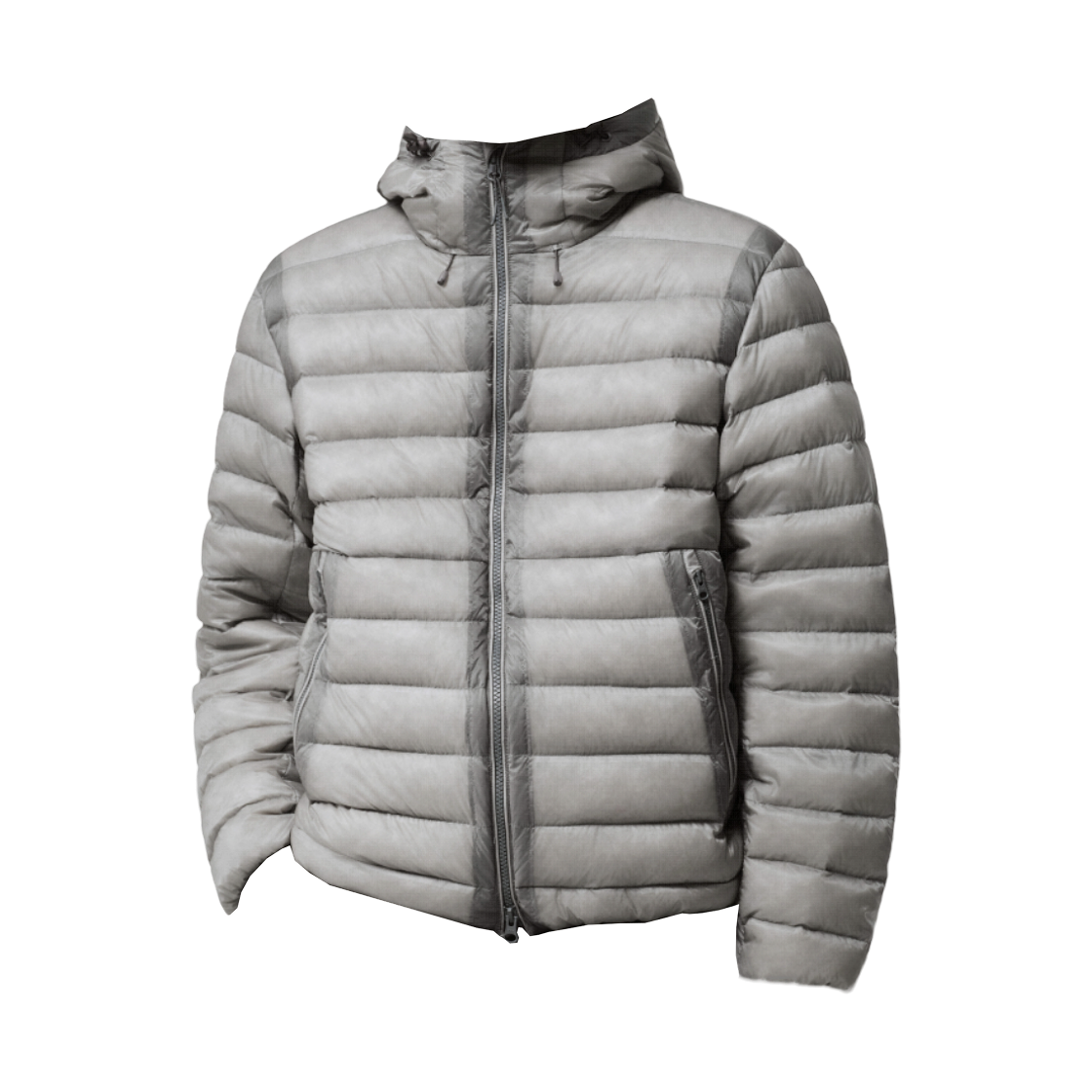 무신사 스탠다드 시어 후디드 라이트 다운 자켓 라이트 그레이(Musinsa Standard Sheer Hooded Light Down Jacket Light Grey) - 1