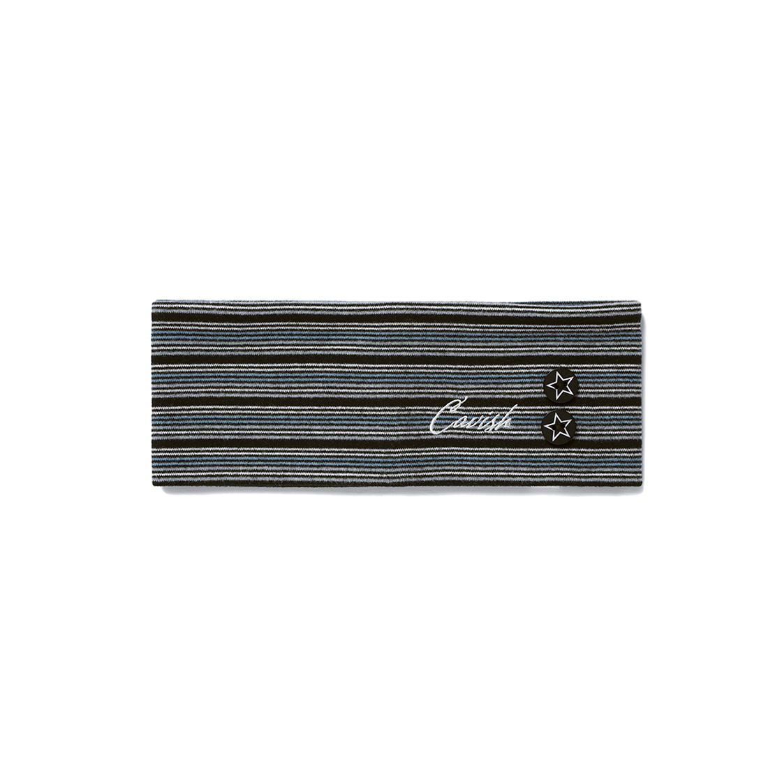 카비시 멀티 스트라이프 버튼 헤어 밴드 그레이(CAVISH Multi Striped Button Hair Band Grey)