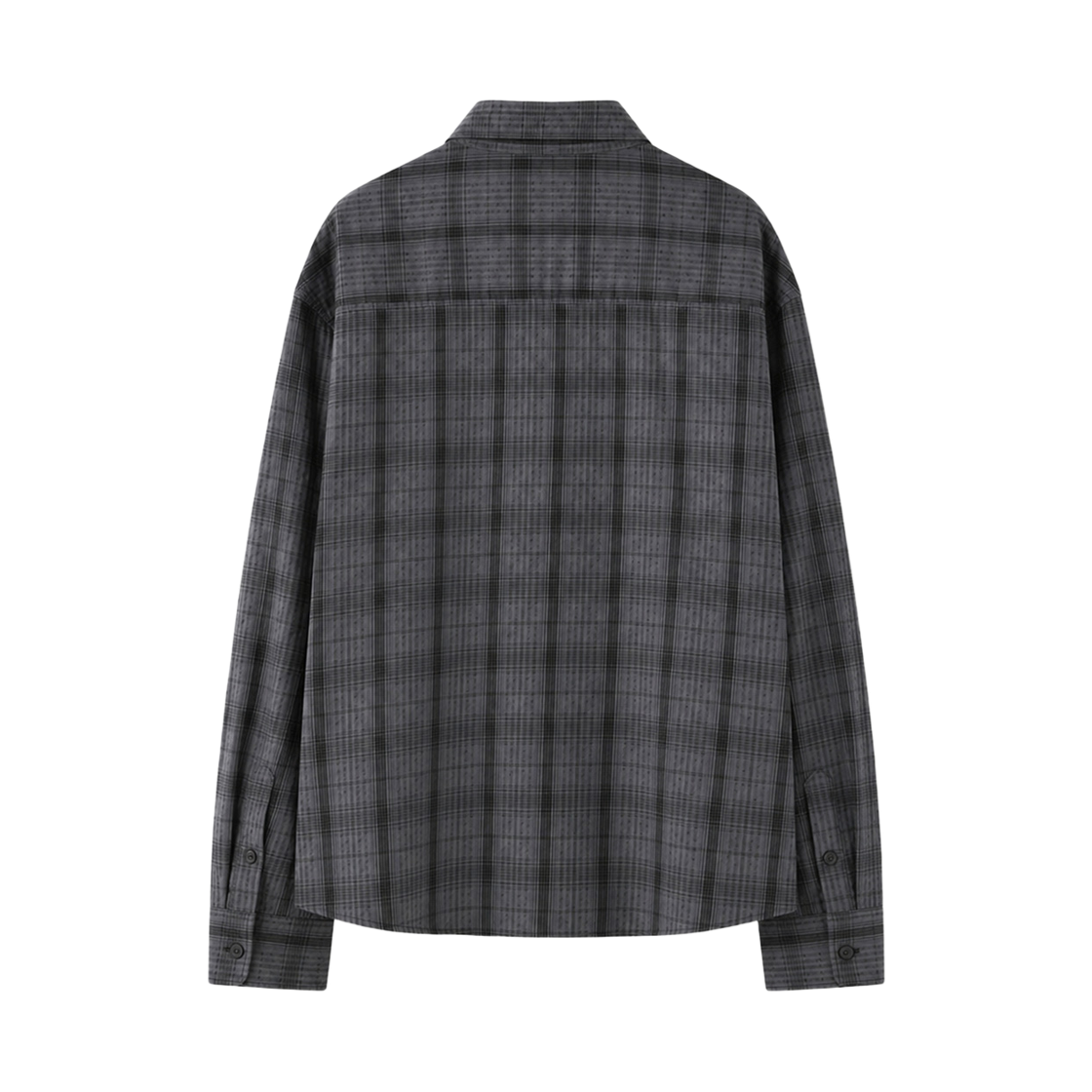 지크립 시어서커 세미 크롭 글렌 체크 셔츠 남방 다크그레이(GCLIP Seersucker Semi-Crop Glen Check Shirt Dark Gray) - 3