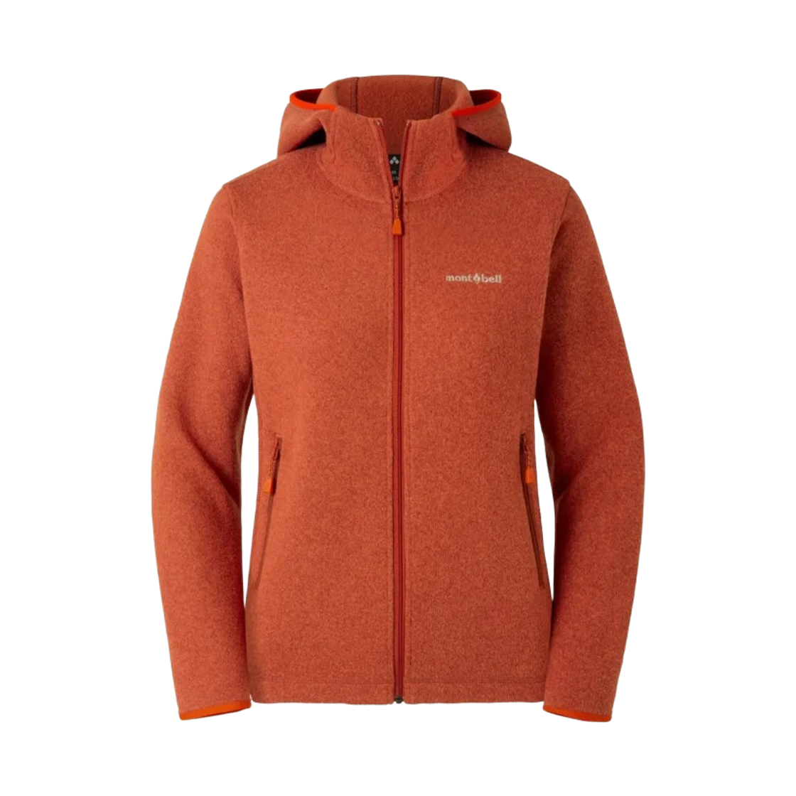 1106590 (W) Montbell Climaplus Knit Hooded Jacket Orange