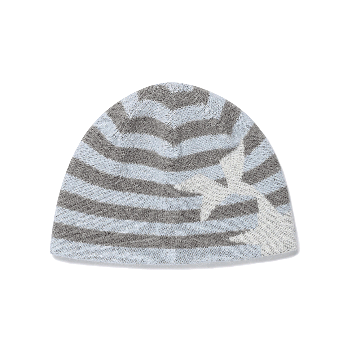 카비시 스트라이프 트윈 스타 비니 블루(CAVISH Striped Twin Star Beanie Blue)