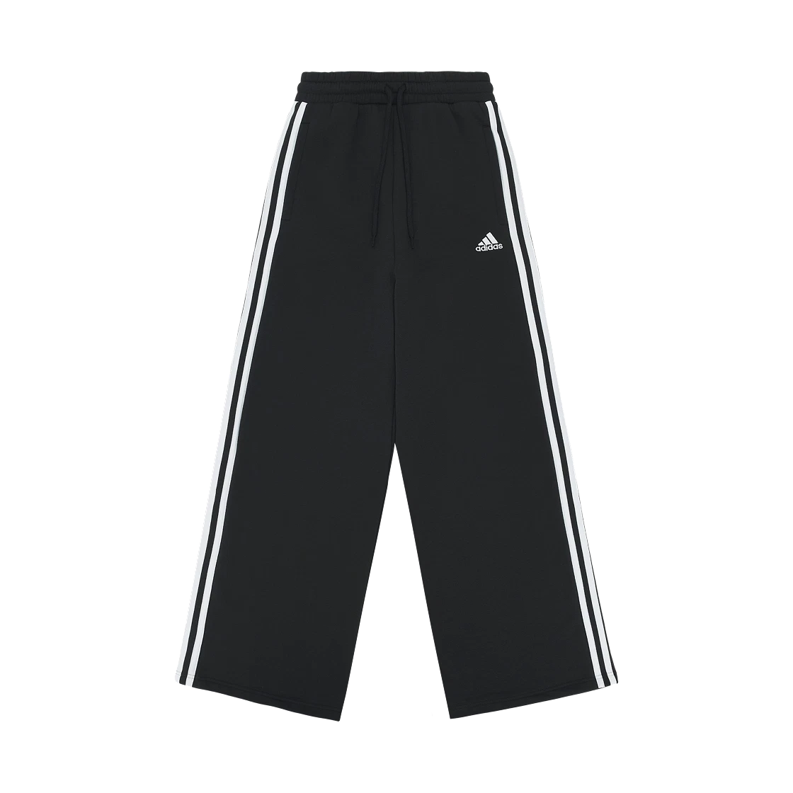 Adidas (W) Adidas Essentials 3-Stripes French Terry Wide Pants Black - KR Sizing · XS
